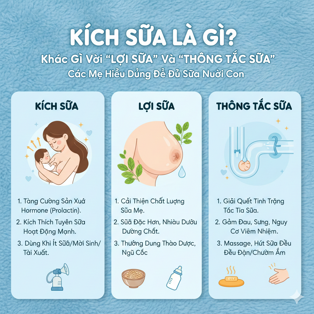 Chi tiết Kích Sữa Là Gì? Khác Gì Với “Lợi Sữa” Và “Thông Tắc Sữa” các mẹ hiểu đúng để đủ sữa nuôi con